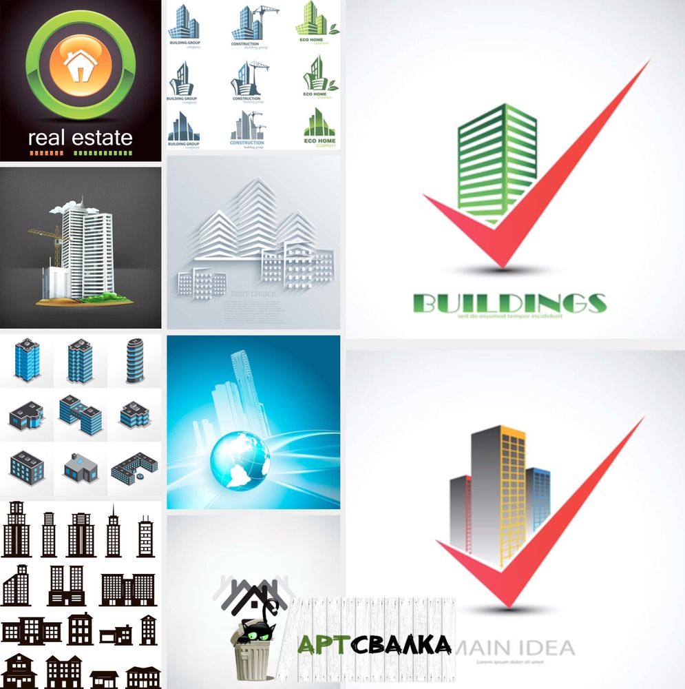 Логотипы и модельки домов для строительных компаний. Часть 2 | Logos and models of houses for construction companies. Part 2